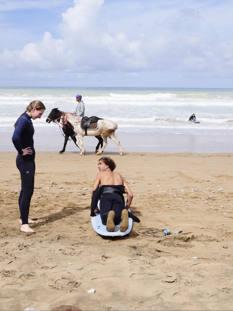 Pop-up practice on the sand