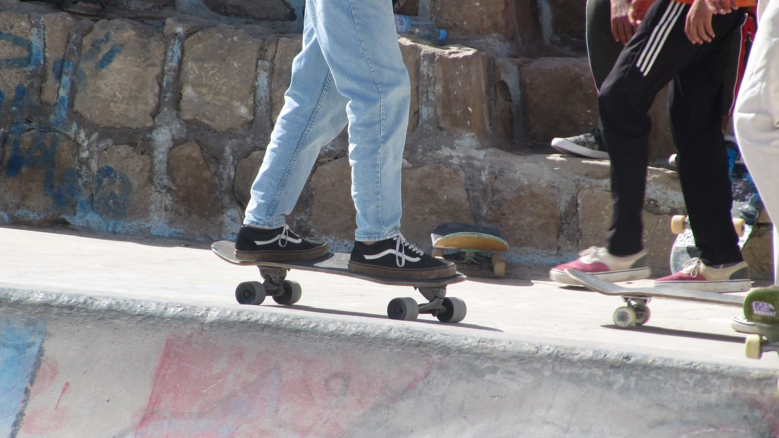 Surfskate session at the Taghazout skatepark