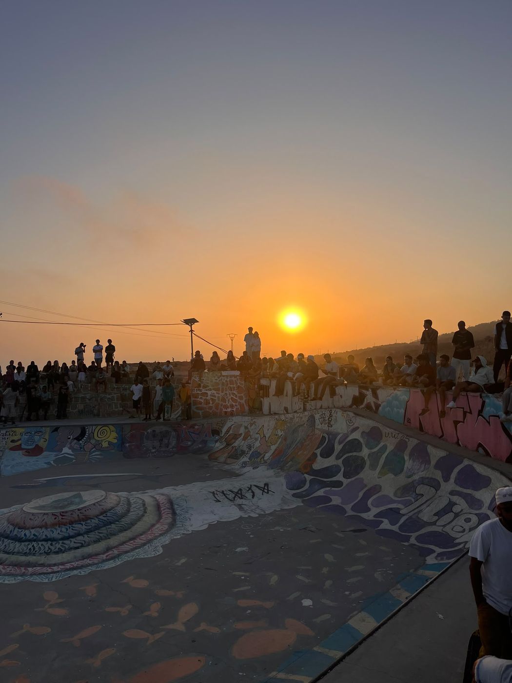 Sunset over the skatepark